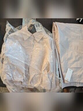 Mango Pale Blush Button-Front Jacket